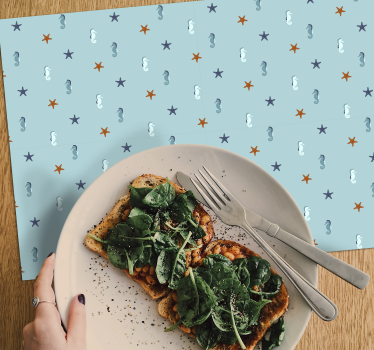Tischsets originell mit seepferdchen und sternenfischen - TenStickers