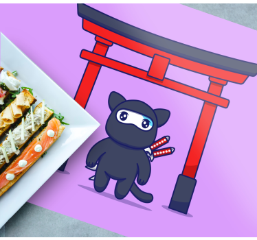 Tischsets originell mit süßem ninja-charakter - TenStickers