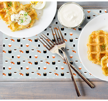 Tischsets originell mit sushi-muster kunst - TenStickers