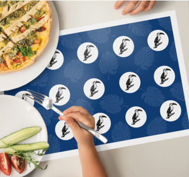 Tischsets originell mit tropischem vogelmotiv - TenStickers