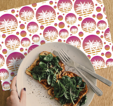 Tischsets originell mit tropischen palmenmotiven - TenStickers