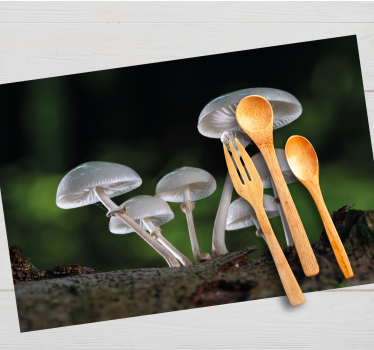 Tischsets originell mit vintage holzbesteck - TenStickers