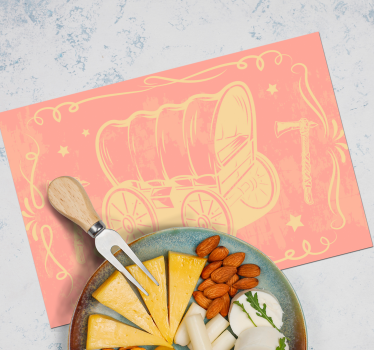 Tischsets originell mit vintage wagen illustration - TenStickers