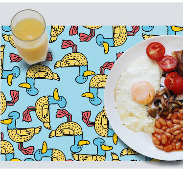 Tischsets originell mit witzigem entenmuster - TenStickers
