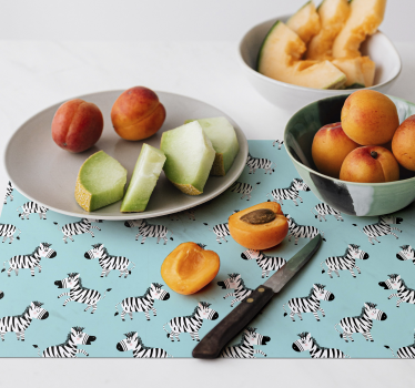 Tischsets originell mit zebra-muster oberfläche - TenStickers