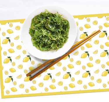 Tischsets originell mit zitronenmuster - TenStickers