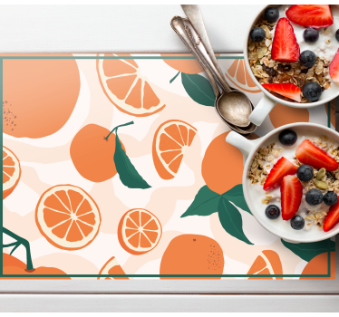 Tischsets originell mit zitrusfrüchte-motiv - TenStickers