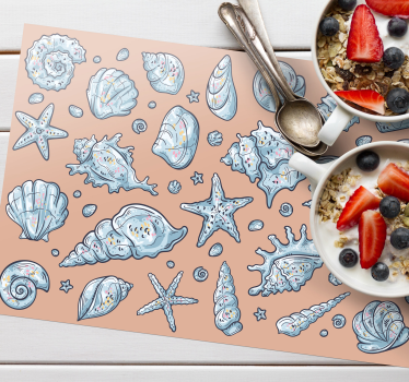 Tischsets originell muschelmuster präsentation - TenStickers