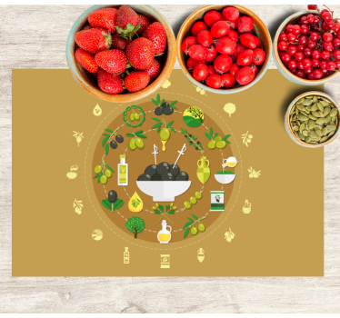 Tischsets originell oliven-schalen arrangement - TenStickers