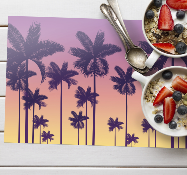 Tischsets originell palmenbaum sonnenuntergang - TenStickers