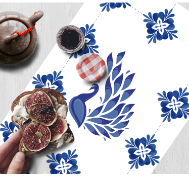 Tischsets originell pfau blumenmuster - TenStickers