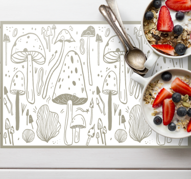 Tischsets originell pilz natur elemente - TenStickers