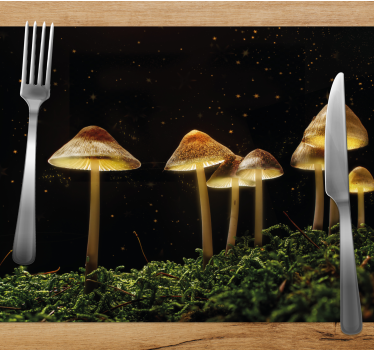 Tischsets originell pilze in der nacht - TenStickers
