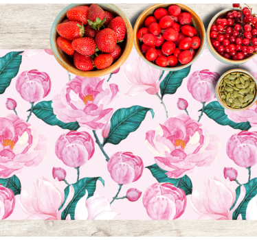 Tischsets originell rosa blumenmuster - TenStickers