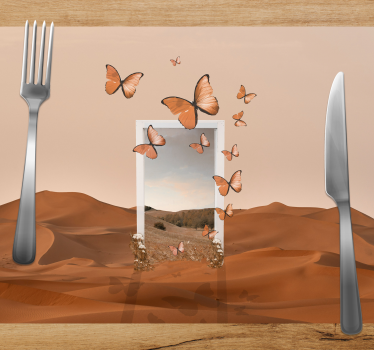 Tischsets originell schmetterlinge im rahmen - TenStickers