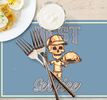 Tischsets originell skeleton kellner service - TenStickers