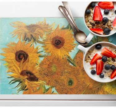 Tischsets originell sonnenblumenlebendigkeit - TenStickers