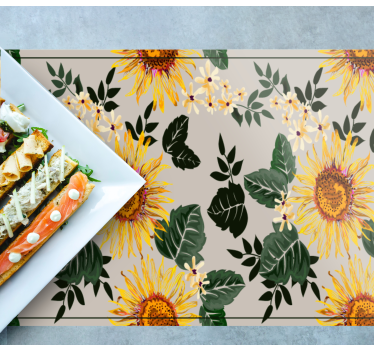 Tischsets originell sonniges blumenarrangement - TenStickers
