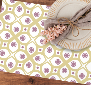 Tischsets originell Traditionelles helles 80er-muster - TenStickers