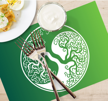 Tischsets originell Ursprünglicher yin-yang-baum des lebens - TenStickers