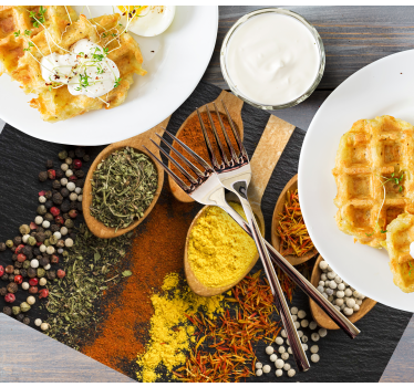 Tischsets originell waffeln und gewürze - TenStickers