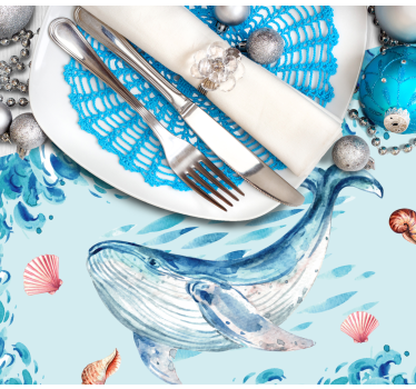 Tischsets originell wale meeres-elemente - TenStickers