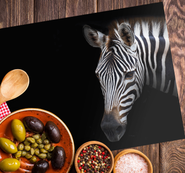 Tischsets originell zebra kopf nahaufnahme - TenStickers