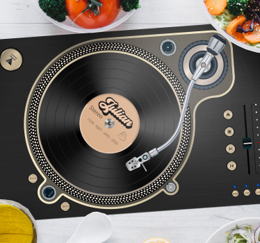 Vinyl Disc Tischsets mit benutzerdefiniertem Namen - TenStickers