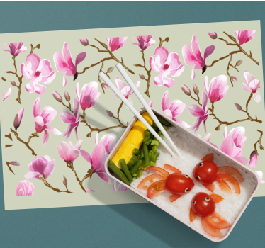 Wunderschöne Tischsets aus lila magnolienbäumen - TenStickers