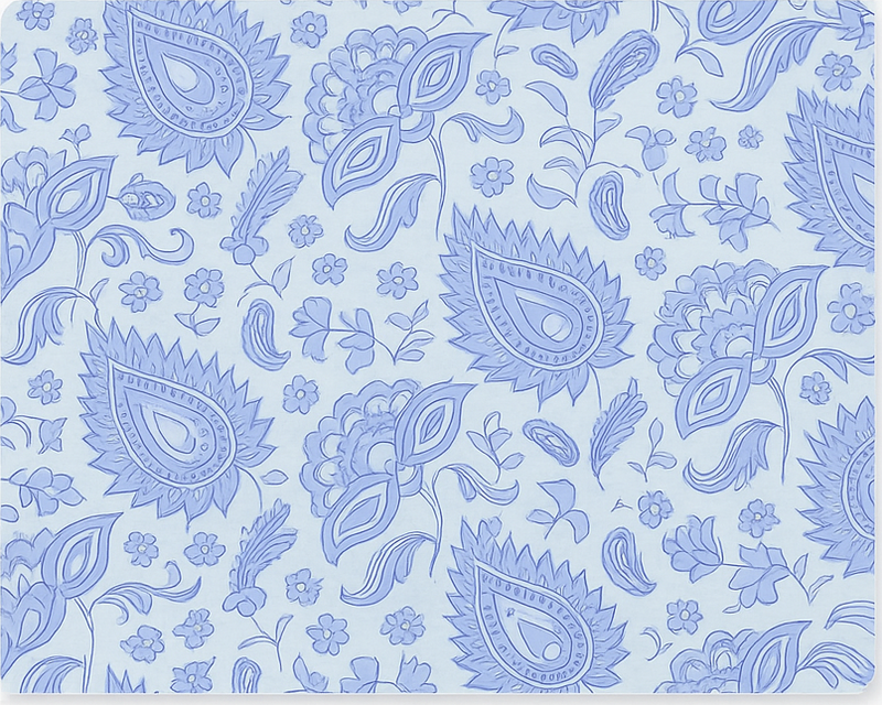 Tischsets originell mit blauem paisleymuster - TenStickers