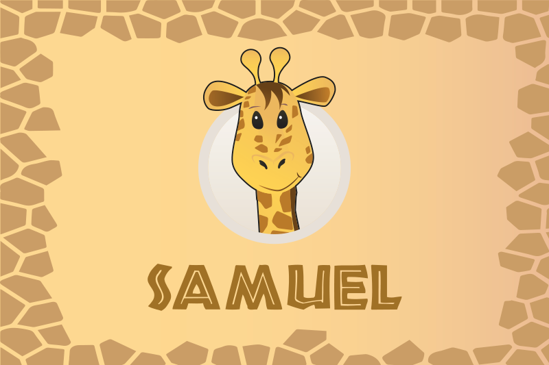 Tischset kinder im giraffen-design - TenStickers