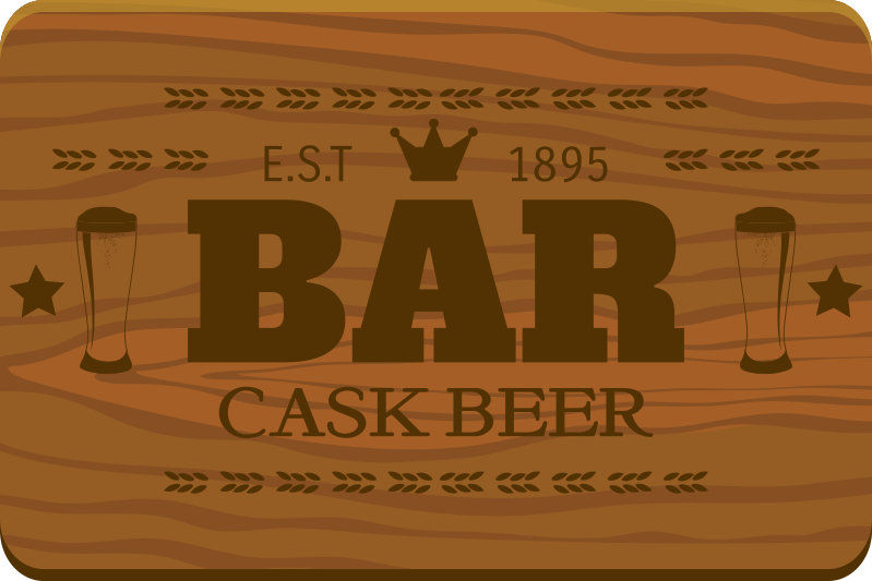 Holzimitation Tischset Bar Elemente - TenStickers