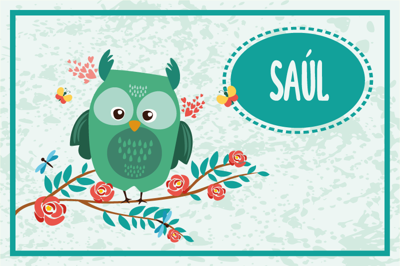 Tischset Kinder Eule anpassbar - TenStickers