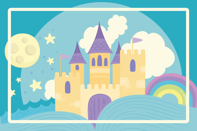 Tischset Kinder Prinzessinnenpalast - TenStickers