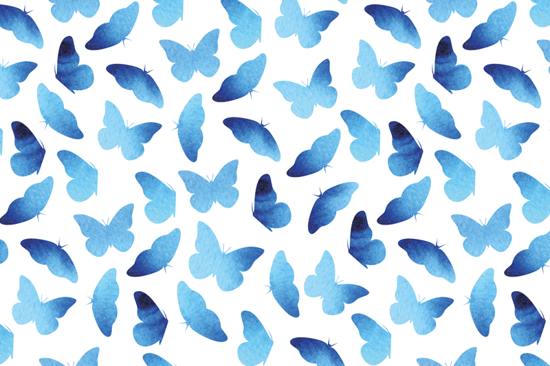 Tischset Schmetterling Blau gestrichen - TenStickers