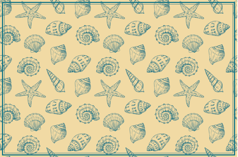 Tischsets originell mit muschelmotiv - TenStickers