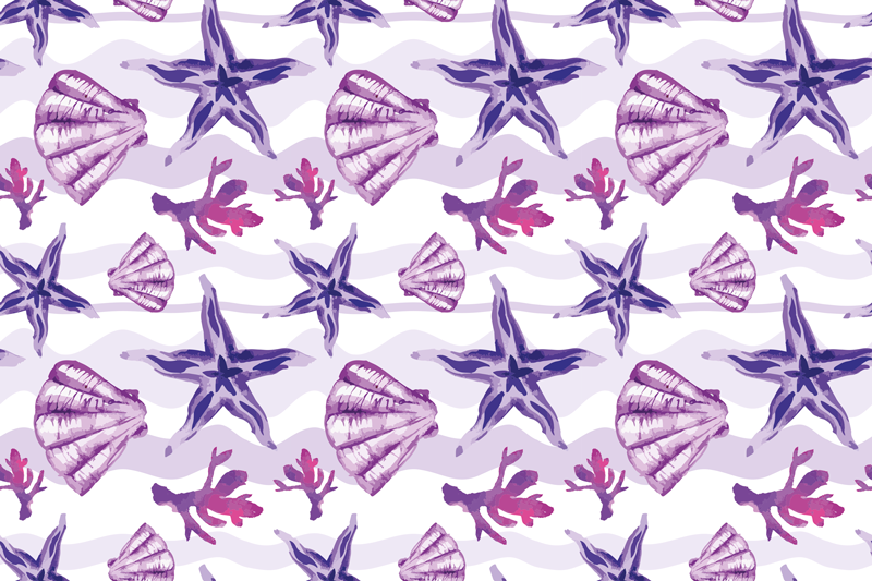 Tischsets originell muschelmuster - TenStickers