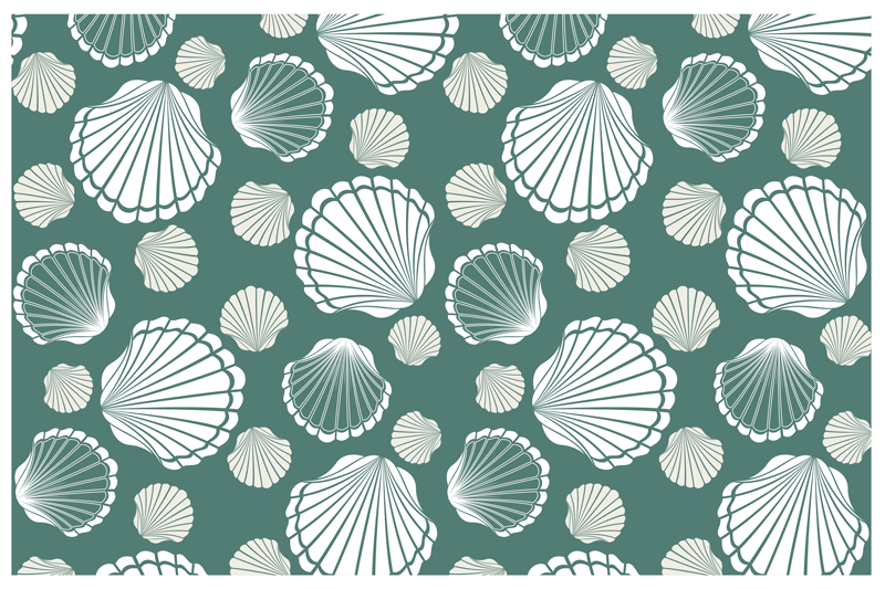 Tischsets originell mit muschelmotiven - TenStickers