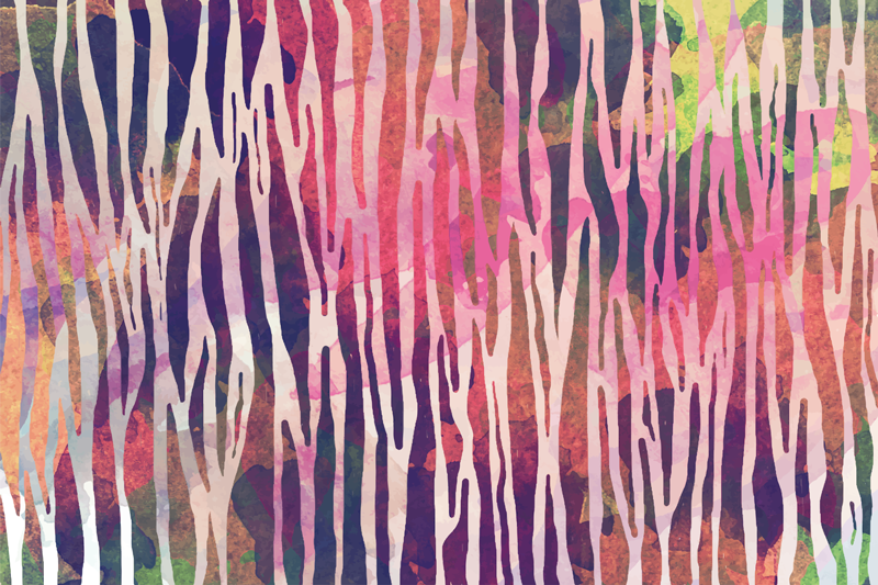 Tischset textur bunte streifen in abstraktem design - TenStickers