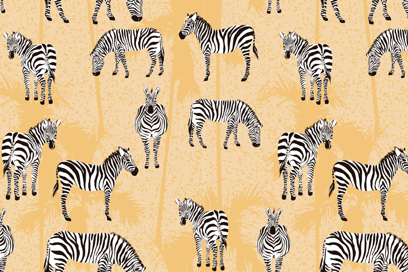Tischsets originell mit zebra-muster overlay - TenStickers