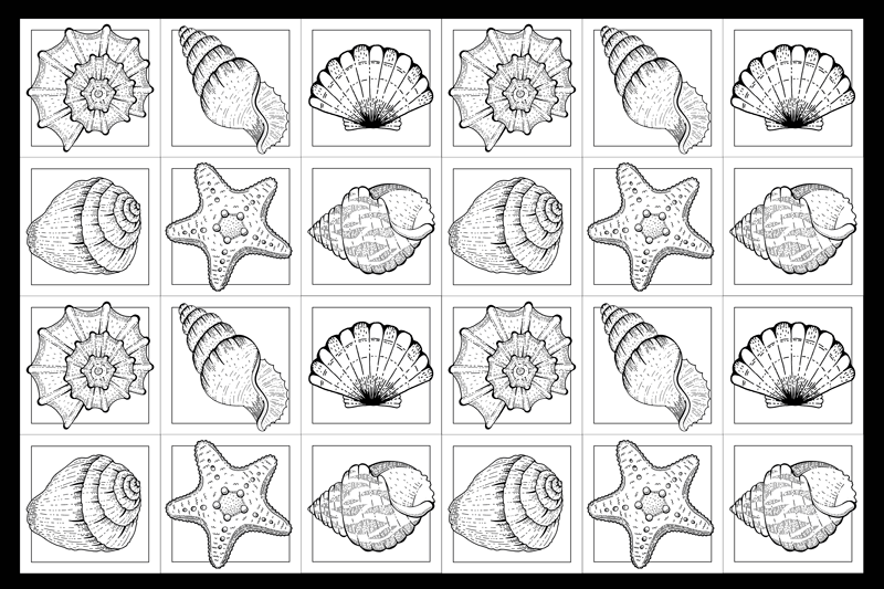 Tischsets originell mit muschel-muster - TenStickers