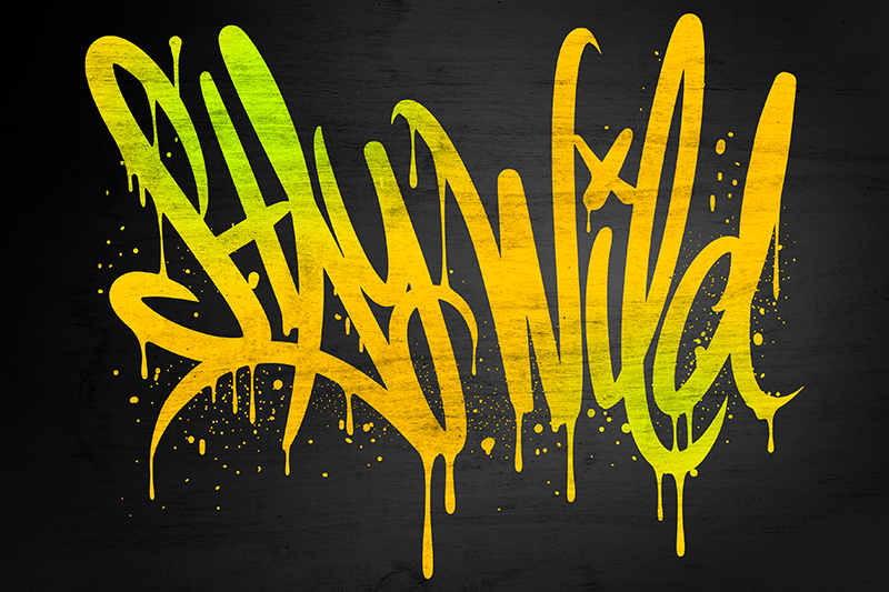 Tischset text bleib wild schriftzug - TenStickers