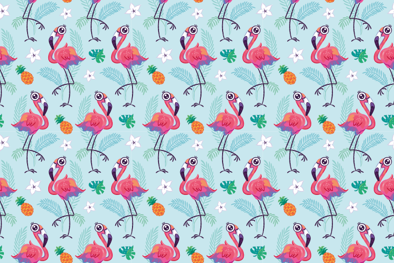 Tischsets originell im tropischen flamingo-muster - TenStickers