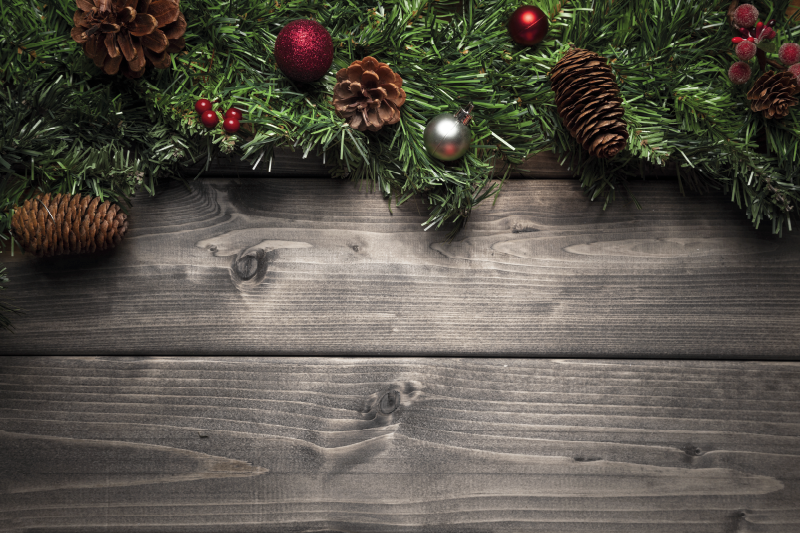 Tischset weihnachten mit festlichem zapfenarrangement - TenStickers