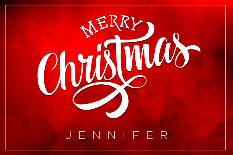 Tischset rot Frohe weihnachten text - TenStickers