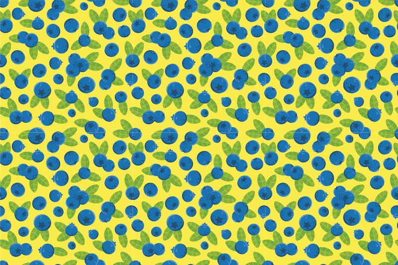 Tischsets originell mit buntem heidelbeermuster - TenStickers