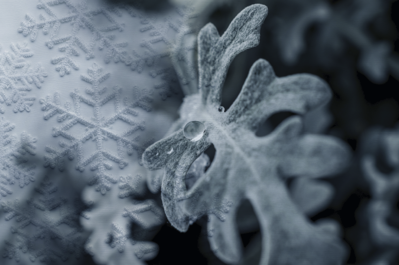 Tischset textur mit eleganten schneeflockenmustern - TenStickers