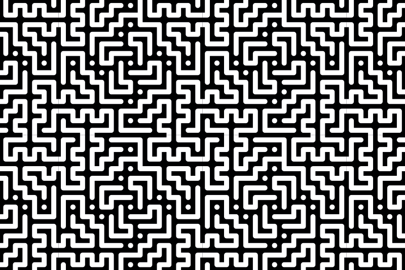 Tischset textur mit abstraktem labyrinthmuster - TenStickers