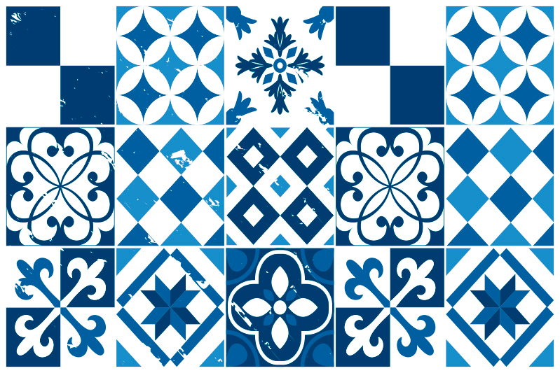 Tischset textur mit geometrischen mustern - TenStickers