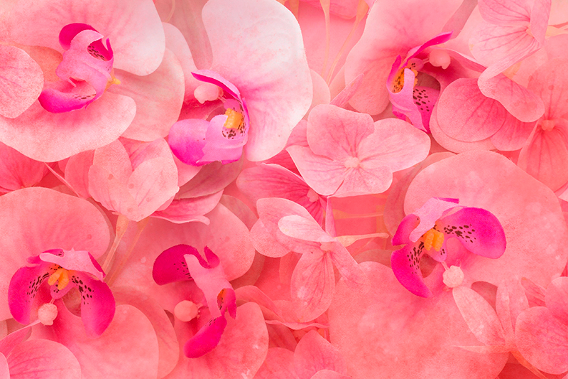 Tischset textur anmutige blütenkomposition - TenStickers